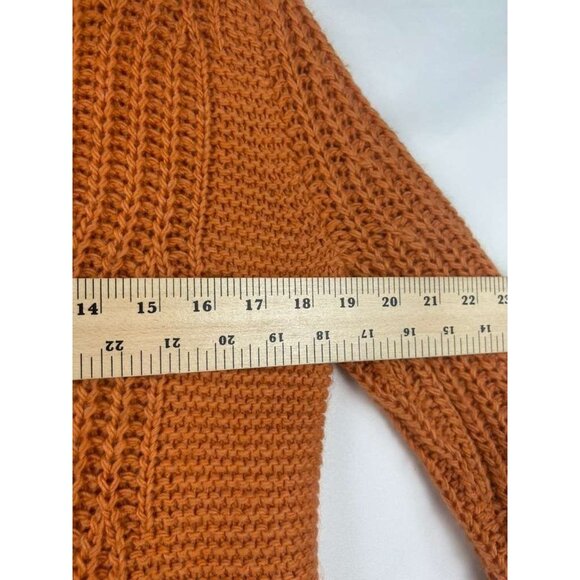Banana Republic Women's S Cowl Neck Sweater Orange Merino Wool & Alpaca Blend - Picture 5 of 12